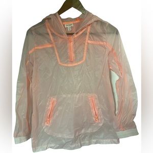 Cat & Jack translucent kangaroo pocket big kids neon Peach xl extra large